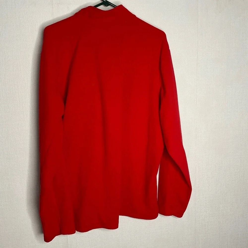 The North Face Red Chest Pocket 1/2 Zip MockNeck Fleece Sweater Men L‎ Nicaragua
